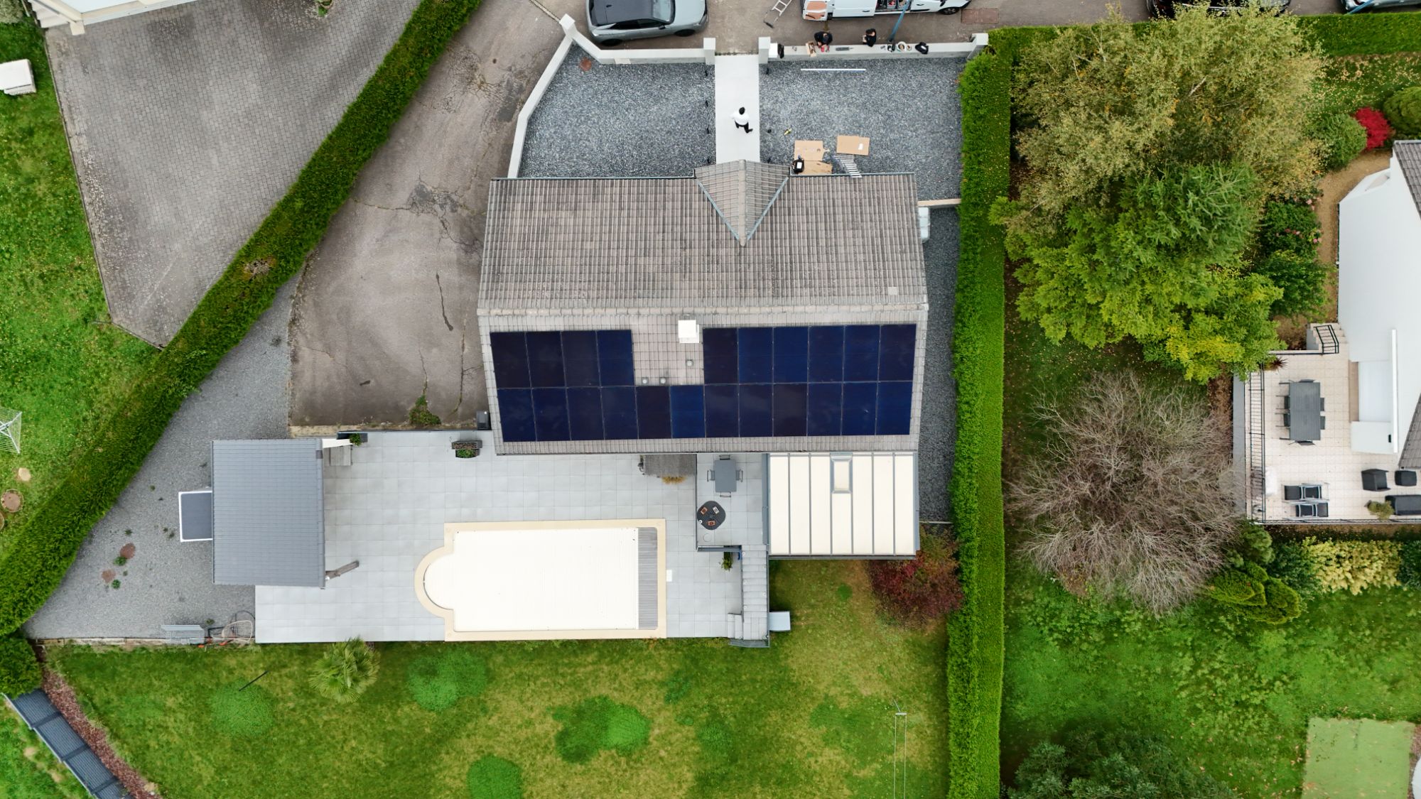 Vue aérienne d'une installation photovoltaïque — Céleste Énergie